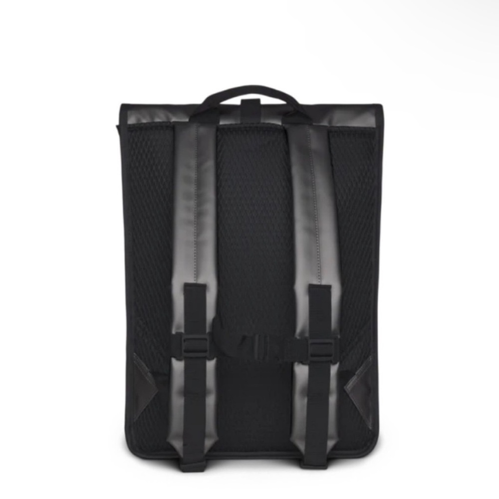 NWT Rains Rolltop Rucksack Backpack in Metallic Grey - Picture 6 of 8